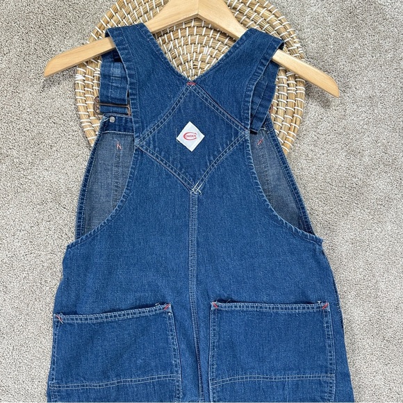 Cowden Men’s Vintage 80s Denim Bib Overall Carpenter Ranch Barn Workwear 32X28 - Picture 6 of 14